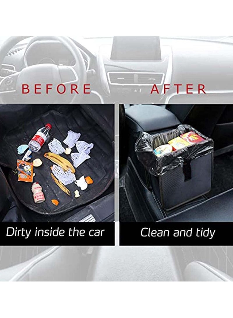 SYOSI Foldable Hanging Car Trash Bag Can Premium Waterproof Garbage Bag Organizer Universal Storage Bin Basket Best for Interior Car Accessories Black - Image 4