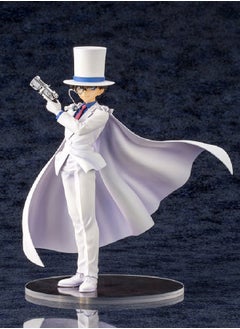 General Famous detective Conan in white dress, standing posture, strange pirate Kidd desktop decoration, black feather Kuaidou character model collection, decorative toys, gifts for family and friends  - Image 1