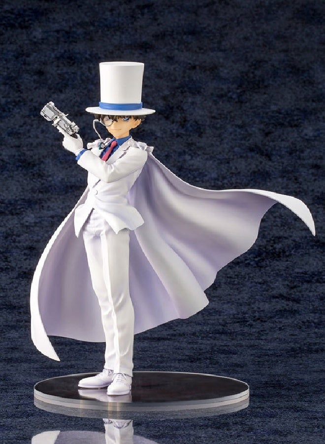 General Famous detective Conan in white dress, standing posture, strange pirate Kidd desktop decoration, black feather Kuaidou character model collection, decorative toys, gifts for family and friends  - Image 1