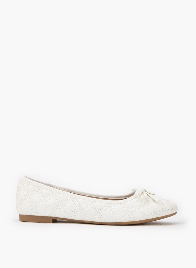 Bow Accent Slip-On Ballerina Shoes