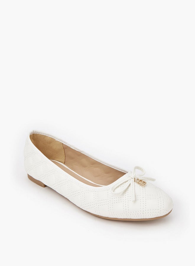 Flora Bella By Shoexpress Bow Accent Slip-On Ballerina Shoes - Image 3