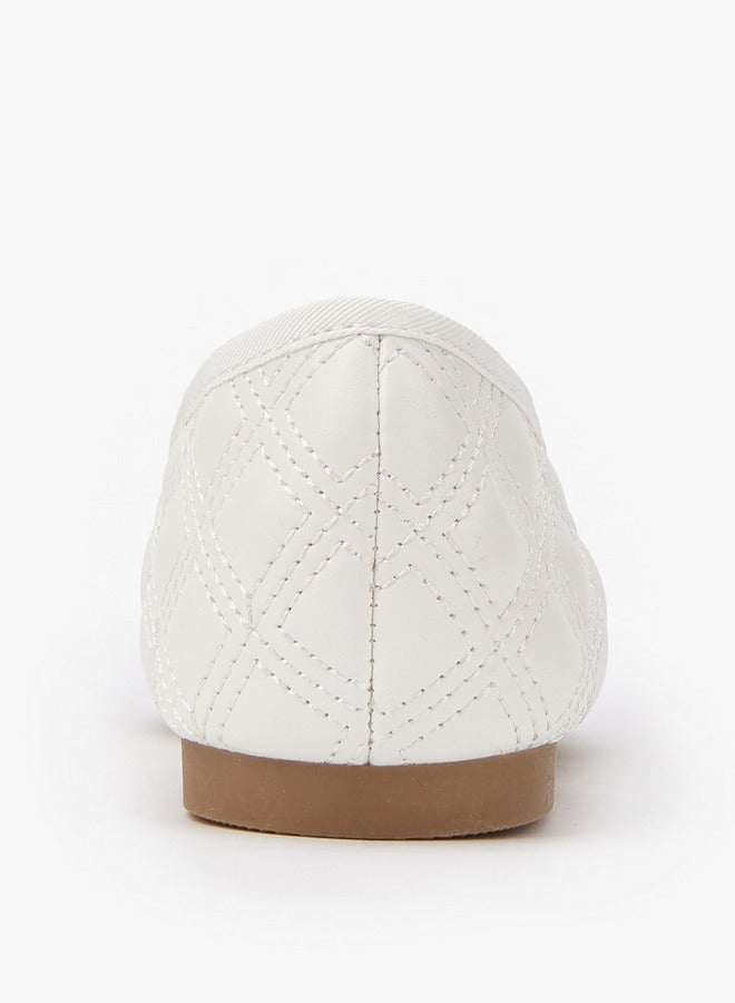 Flora Bella By Shoexpress Bow Accent Slip-On Ballerina Shoes - Image 4