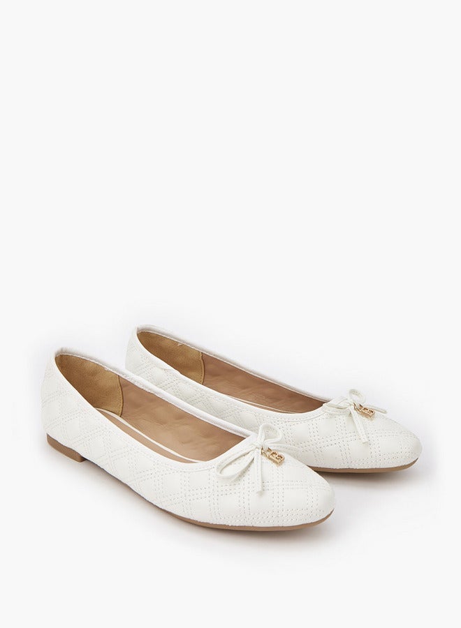 Flora Bella By Shoexpress Bow Accent Slip-On Ballerina Shoes - Image 2