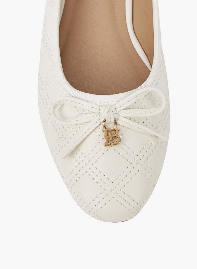 Flora Bella By Shoexpress Bow Accent Slip-On Ballerina Shoes - Image 5