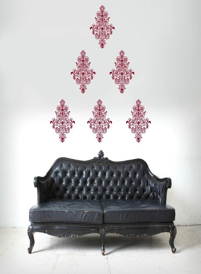 DecorVilla Decor Villa Vinyl Border Motif Wall Sticker Decal (Brown, Standard) - Pack of 6 - Image 1