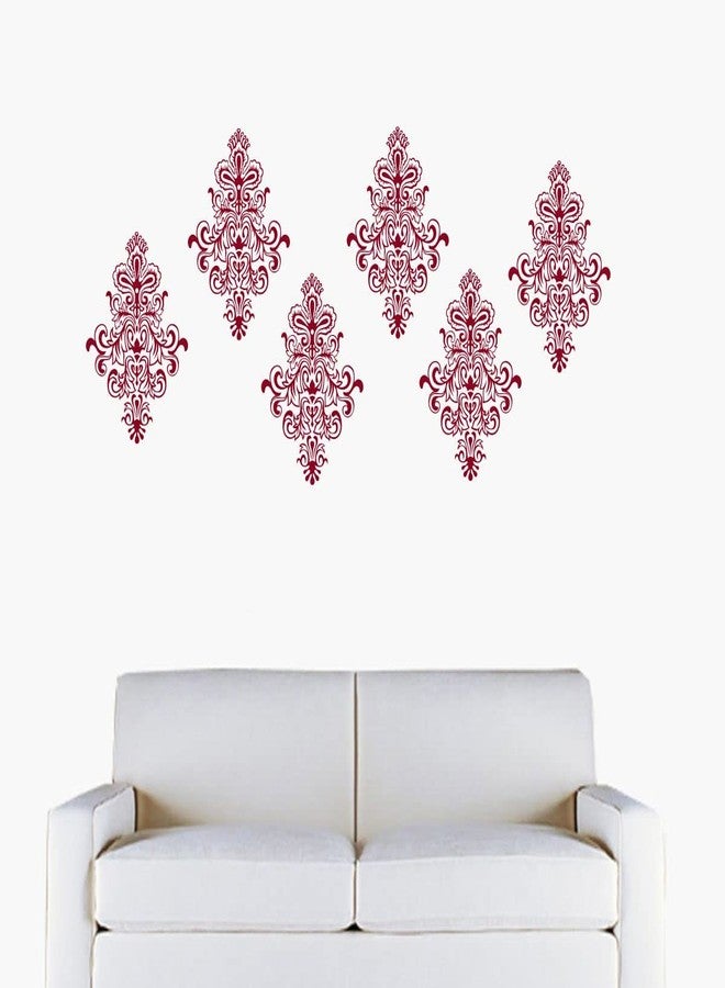 DecorVilla Decor Villa Vinyl Border Motif Wall Sticker Decal (Brown, Standard) - Pack of 6 - Image 2