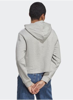 Adidas 3 Stripe Essential French Terry Cropped Hoodie  - Image 2