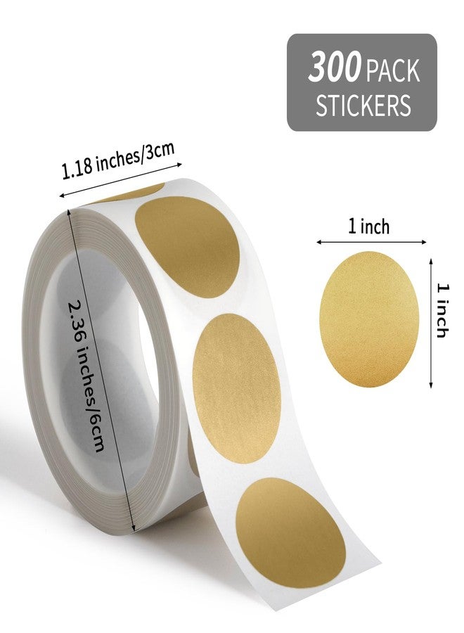 Imeepa 300 Pack Scratch Off Stickers, 1" Round Circle Scratch Off Labels Self Adhesive for Lottery Tickets DIY, Raffle Card Creating-Gold - Image 2