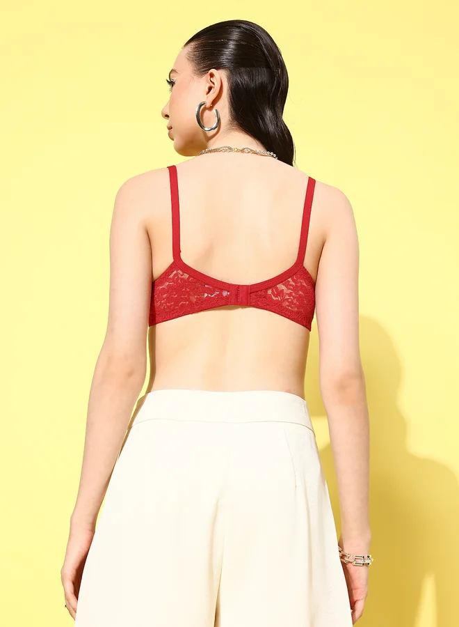 Leading Lady Pack of 2 - Padded Non-Wired Lace T-Shirt Bra