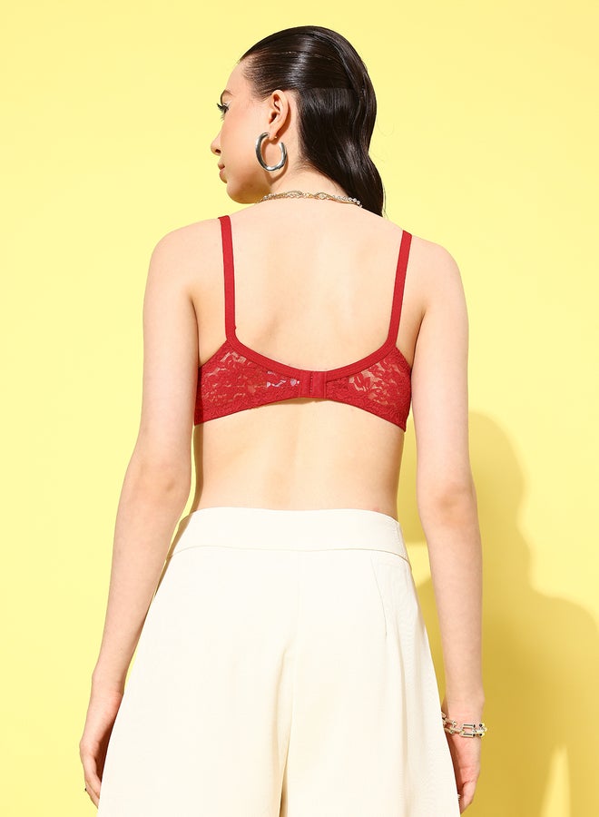 Leading Lady Pack of 2 - Padded Non-Wired Lace T-Shirt Bra  - Image 5