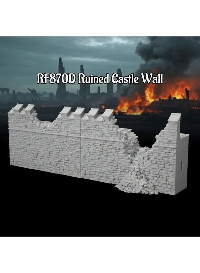 RF870D جدار قلعة مدمر مشهد فانتازي متوسطي تضاريس معيارية لألعاب تقمص الأدوار وتمثيل المعارك - Image 1