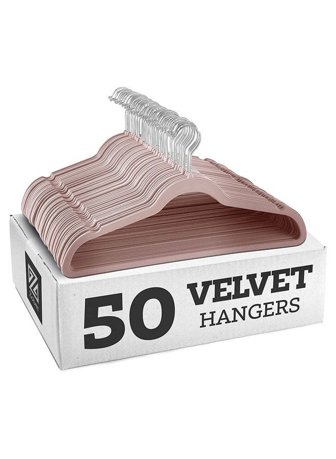 ZOBER Nonslip Velvet Hangers Shirt Hangers Ultrathin Space-Saving - Image 1
