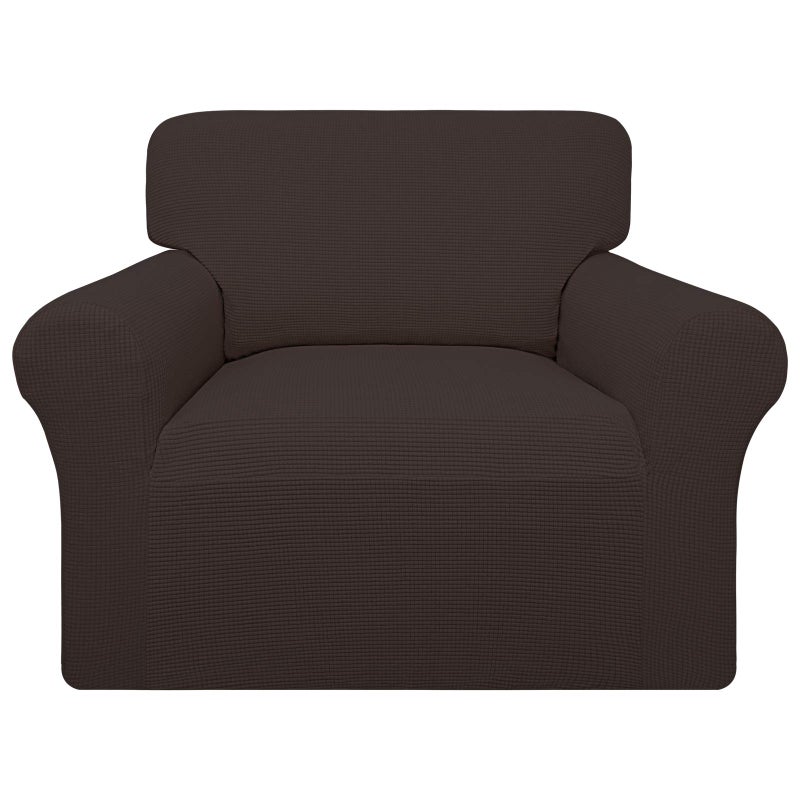 غطاء كرسي أريكة مضاد للماء 100 سهل الاستخدام غطاء أريكة مضاد للماء مزدوج غطاء أريكة جاكار مرن واقي للأثاث ضد التسرب للأطفال والحيوانات الأليفة كلب وقط كرسي شوكولاتة