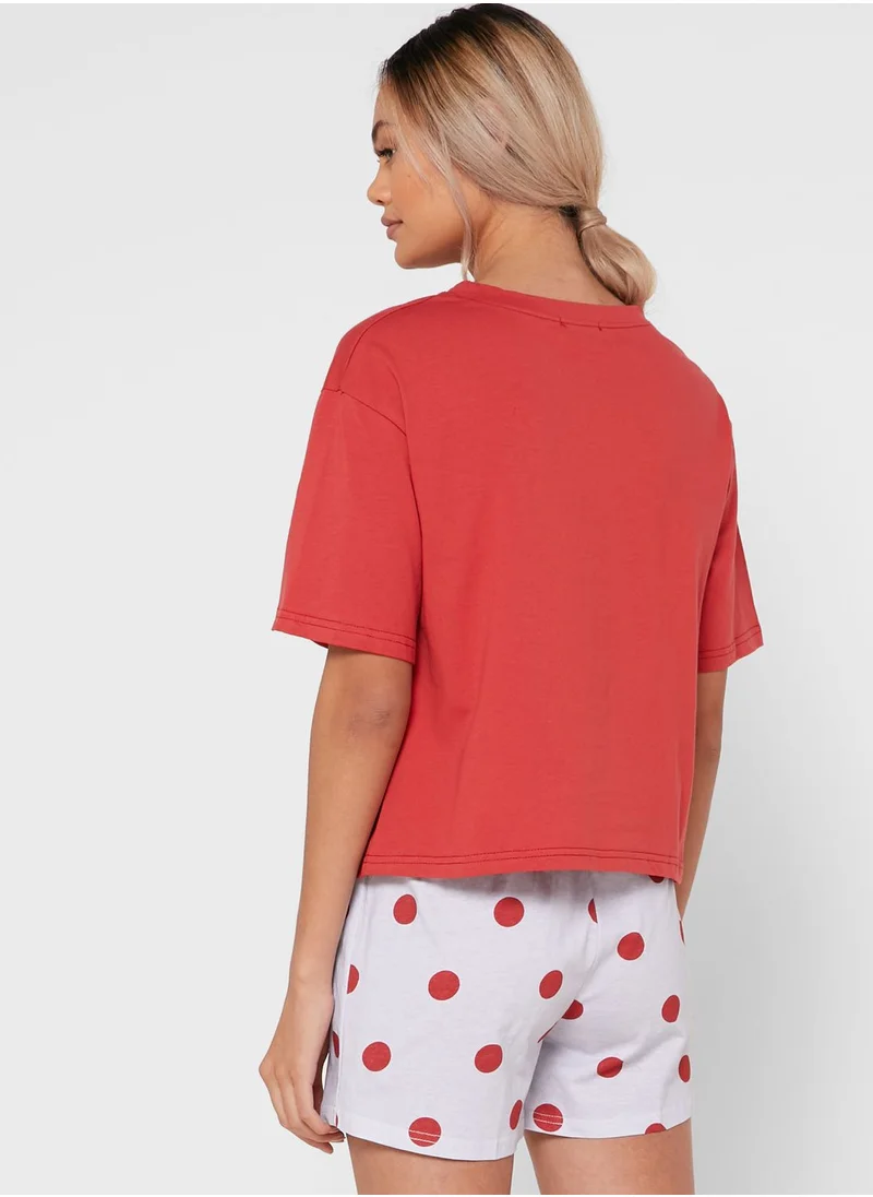 جينجر Polka Dot Pyjama Set