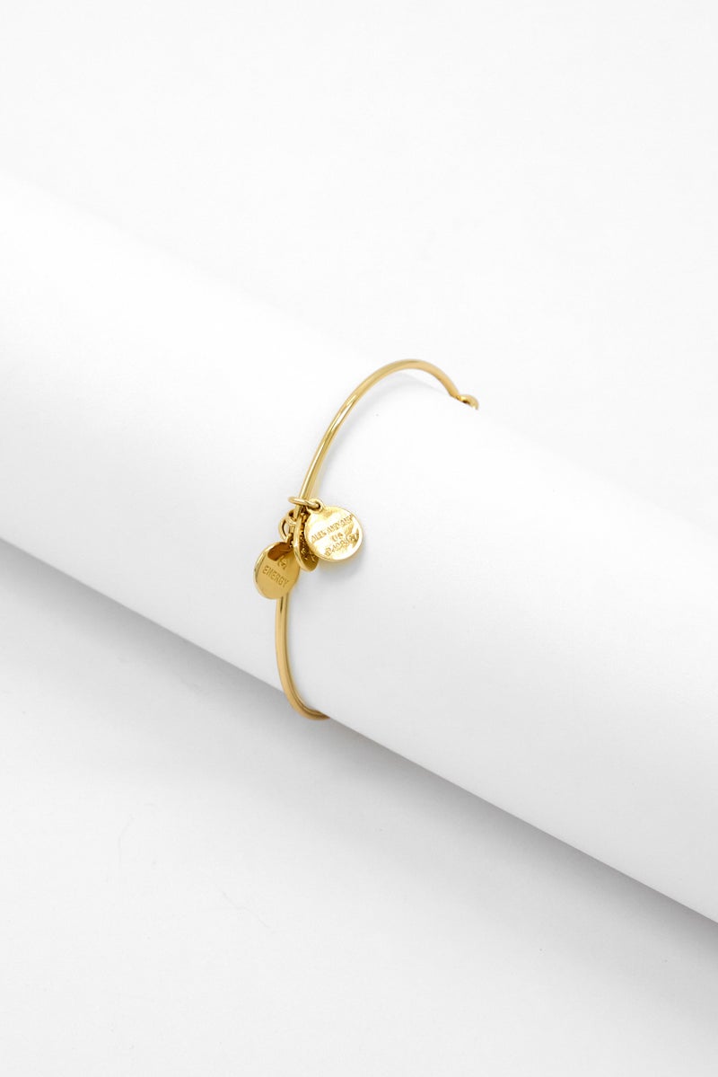 ALEX AND ANI Initial X III Bangle Bracelet, Gold  - Image 3