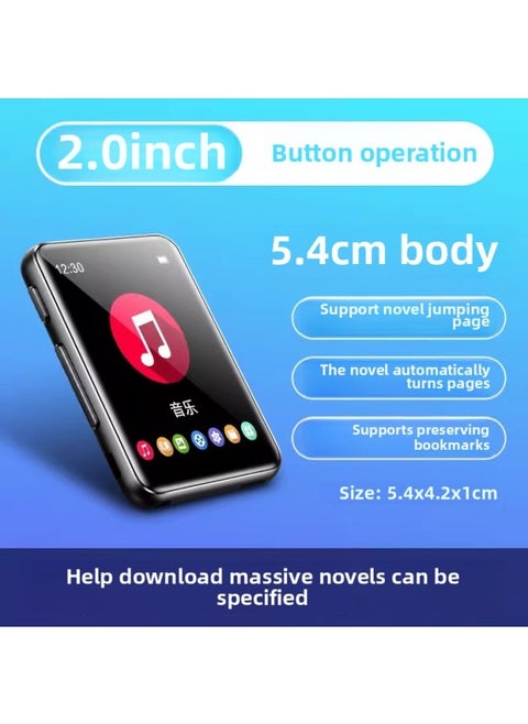 MP4 Novel Mp5 E-book Reader Bluetooth MP3 Walkman Student Version Senior High School Mp6p7-Body Color:2.0inch Key Version [bluetooth 6.0/long Battery Life Model]-Memory Capacity:8g [more Than 600 Types Of Novels + Songs + Movies] - Standard + Wireless Bluetooth Headsets