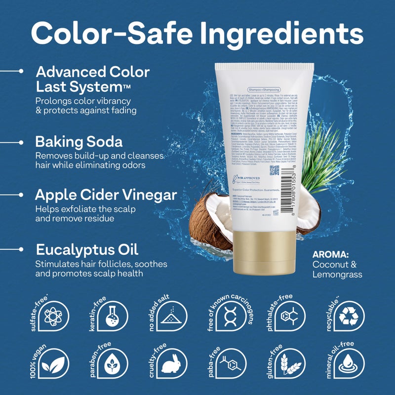 Colorproof Clear It Up Clarifying Shampoo 1.7 Fl. Oz. Travel Size Shampoo for Color Treated Hair, Coconut & Lemongrass Scent - Image 2