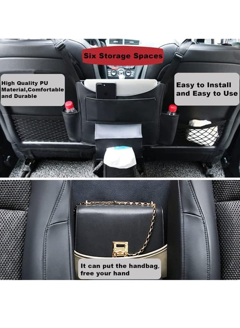 RATSAW Car Storage Bag Between Seats Suede Large Capacity Car Purse Storage Bag Car Console Items Storage Bag  - Image 4