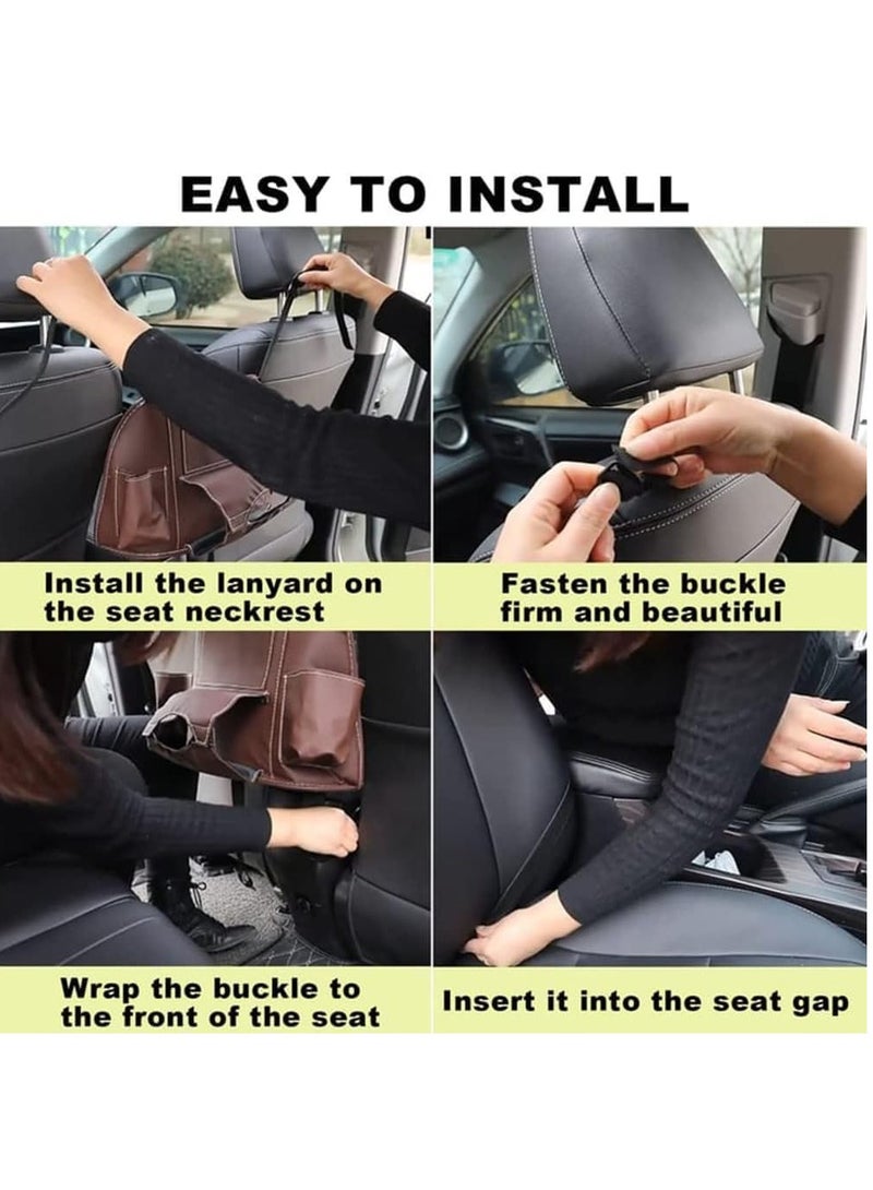 RATSAW Car Storage Bag Between Seats Suede Large Capacity Car Purse Storage Bag Car Console Items Storage Bag  - Image 5