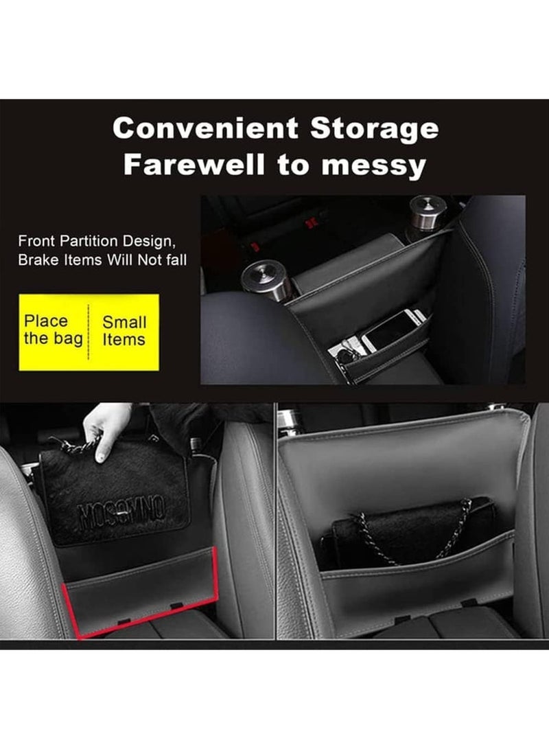 RATSAW Car Storage Bag Between Seats Suede Large Capacity Car Purse Storage Bag Car Console Items Storage Bag  - Image 3