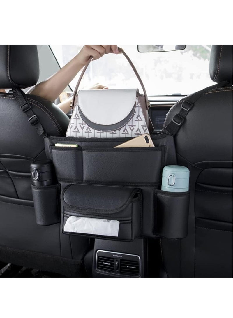 RATSAW Car Storage Bag Between Seats Suede Large Capacity Car Purse Storage Bag Car Console Items Storage Bag  - Image 2