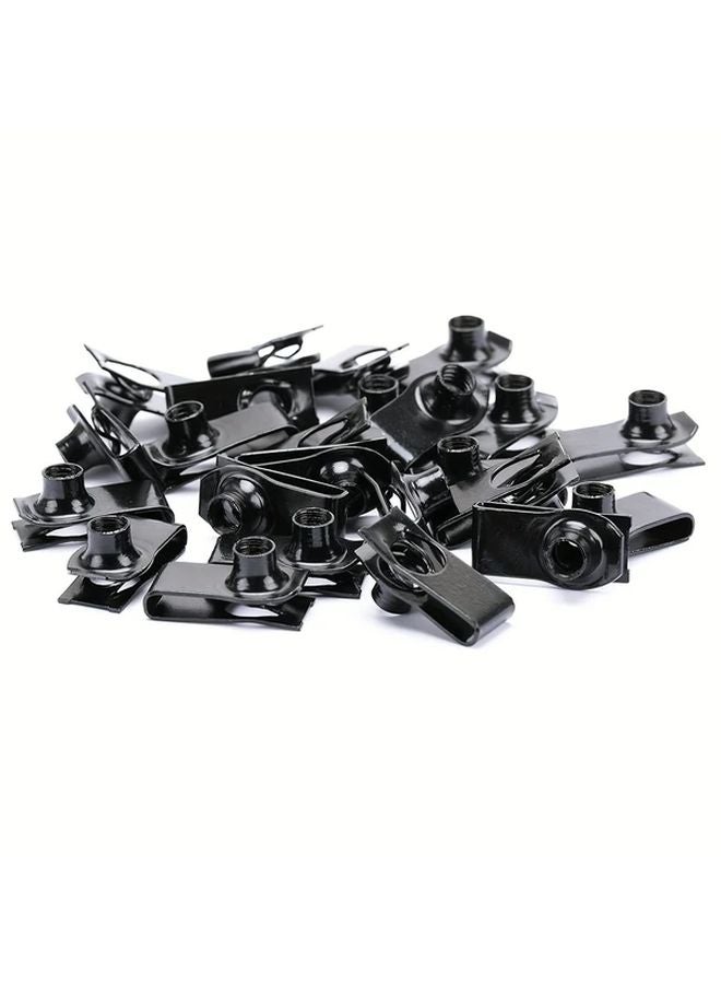 50pcs Metal U Shaped Nut Fastener Fender Mudguard Clamp Fixing Clip Car Auto Parts - Image 5