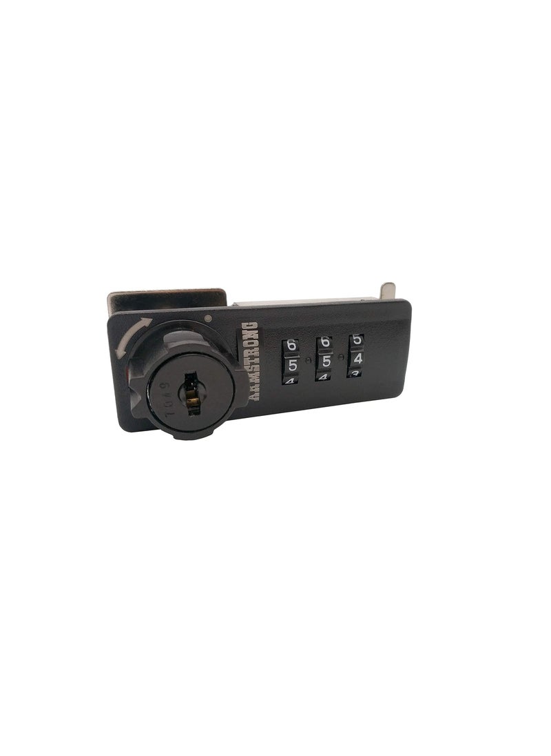 Armstrong ARMSTRONG 3 DIGIT NUMBER DIAL COMBINATION | CABINET LOCKS | CAM LOCK TYPE WITH KEY | HIGH QUALITY ABS HOUSING | ZINC CYLINDER (LEFT HAND) | BLACK COLOR  - Image 3