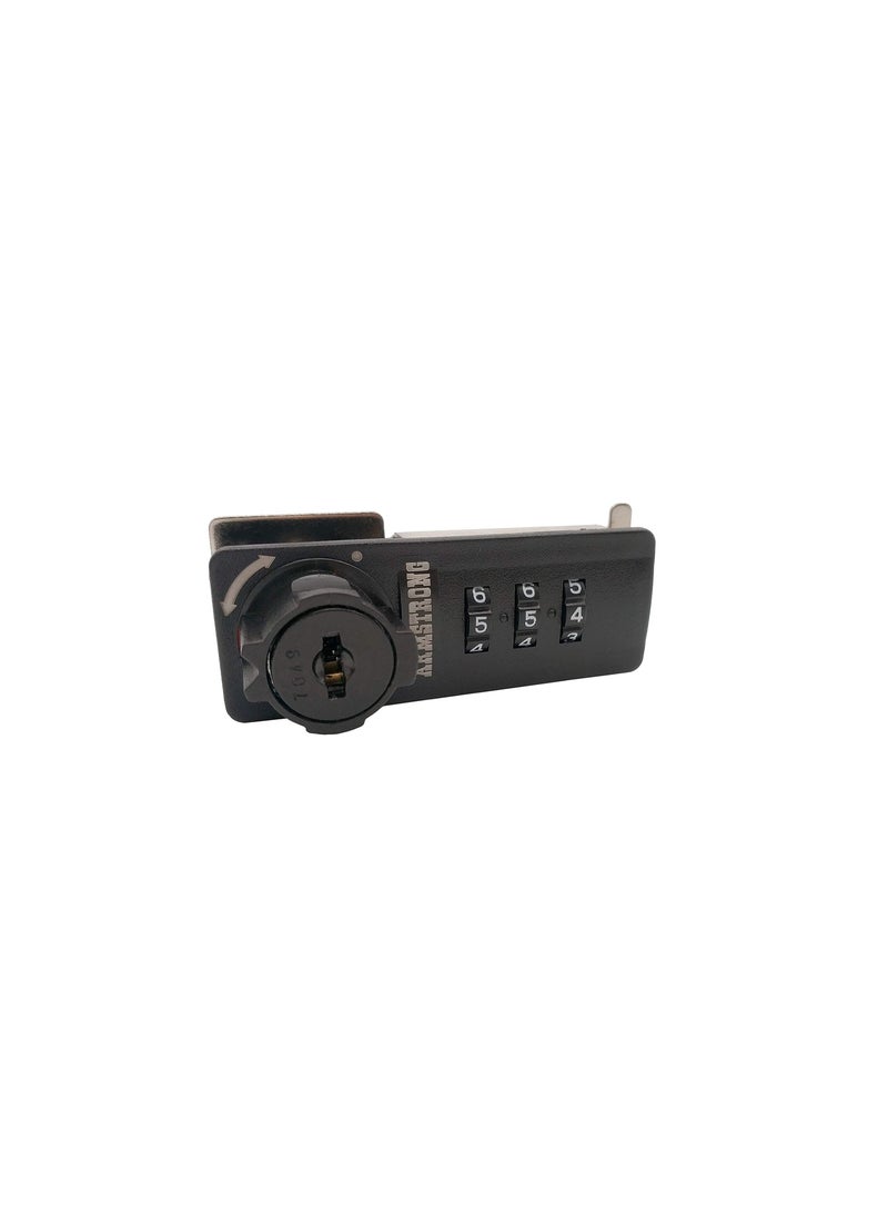 Armstrong ARMSTRONG 3 DIGIT NUMBER DIAL COMBINATION | CABINET LOCKS | CAM LOCK TYPE WITH KEY | HIGH QUALITY ABS HOUSING | ZINC CYLINDER (LEFT HAND) | BLACK COLOR  - Image 2