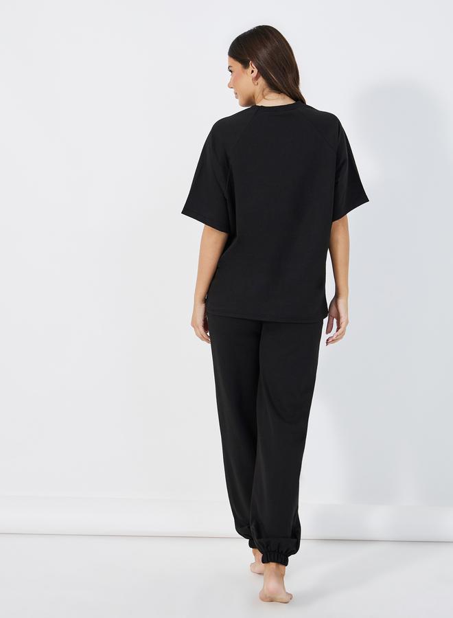 Styli New York City Raglan Sleeves Top & Joggers Lounge Set - Image 4