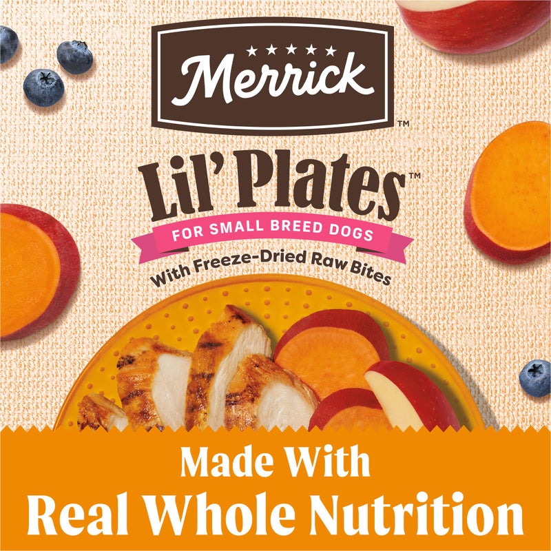 Merrick Lilâ€™ Plates Grain Free Dry Dog Food For Small Dogs, Chicken And Sweet Potato Kibble With Raw Bites - 4.0 lb. Bag - Image 3