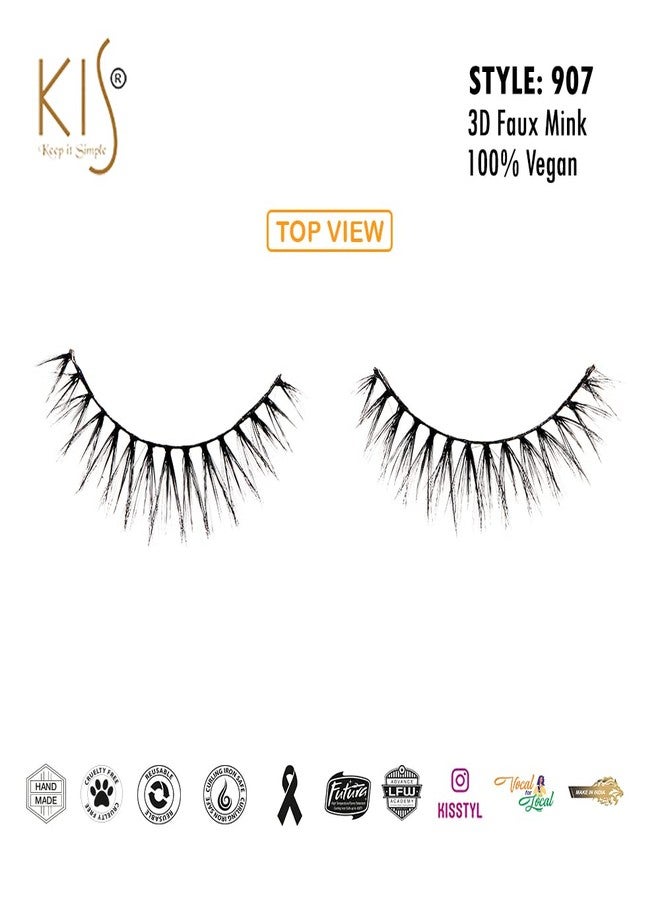 KIS 100% Human Hair Lashes Glamorous Handcrafted New Tapered Design End Completely Cruelty Free Beauty Natural Versatile Styles Extensions Lashes For Women - Image 4