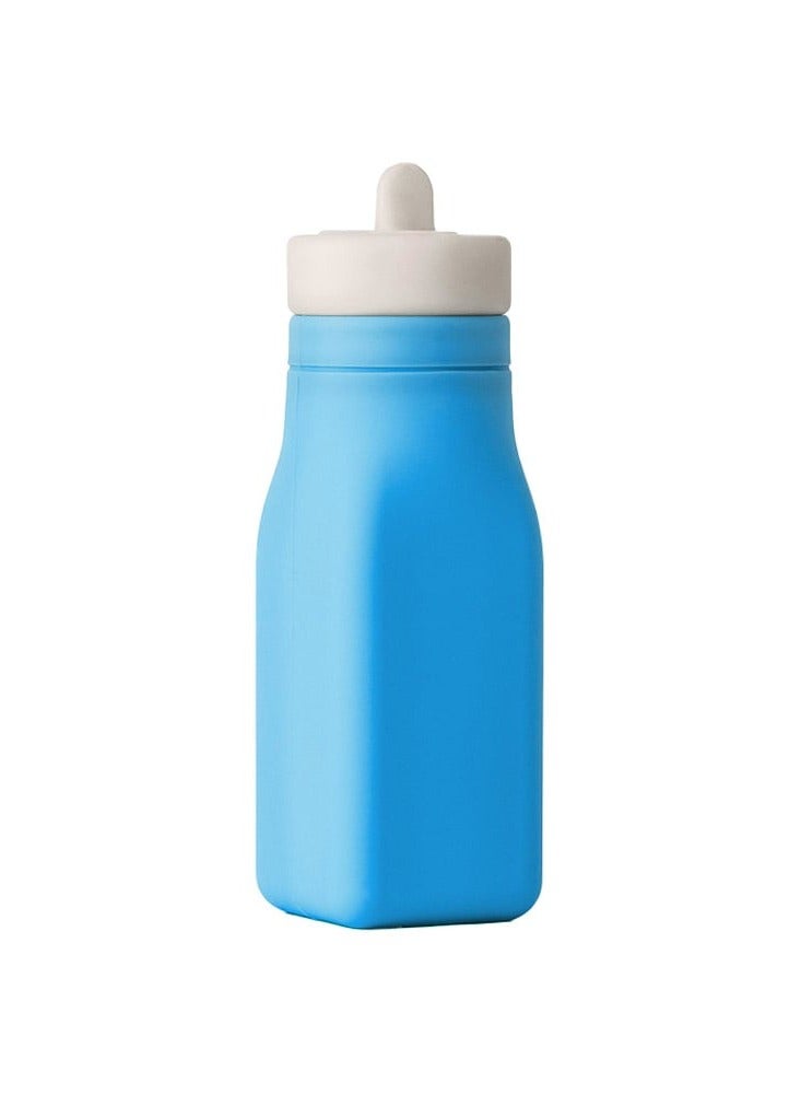 OMIE Soft Silicone Water Bottle, Blue - Image 1