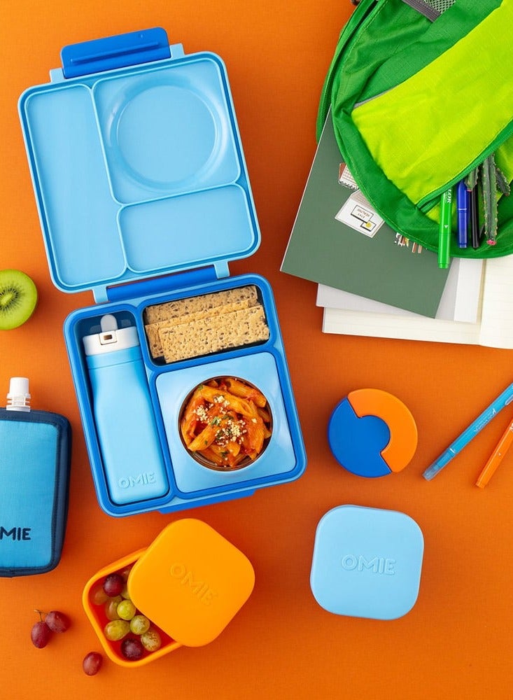 OMIE Soft Silicone Water Bottle, Blue - Image 4