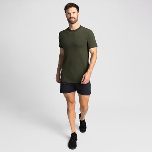 Soffe Mens 3 Pack - USA Poly/Cotton Military Tee, OD Green, Medium - Image 4