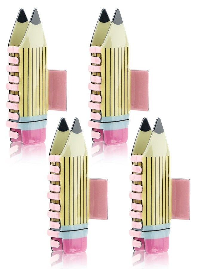 Restynic 4-Pack Pencil Claw Hair Clips Hair Jaw Cute Teacher & Student Accessories for Back to School, Gifts for Women - Image 2