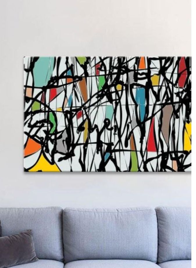 Abstract Wall Decor for Living Room Bedroom Wall Art Paintings Abstract Ink painting Wall Artworks Hang Pictures for Office Decoration - Image 4