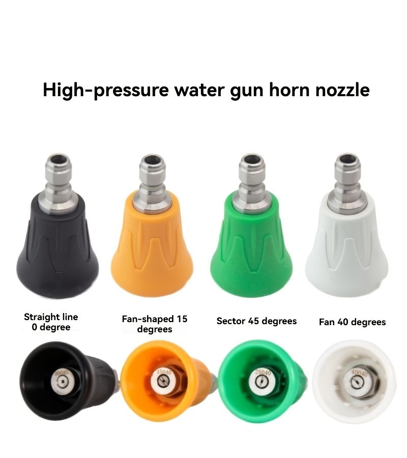 1 4 Inch Quick Connect Pressure Washer Nozzles Orange Green Color Coded Anti Splash Fan Spray Jet - Image 5