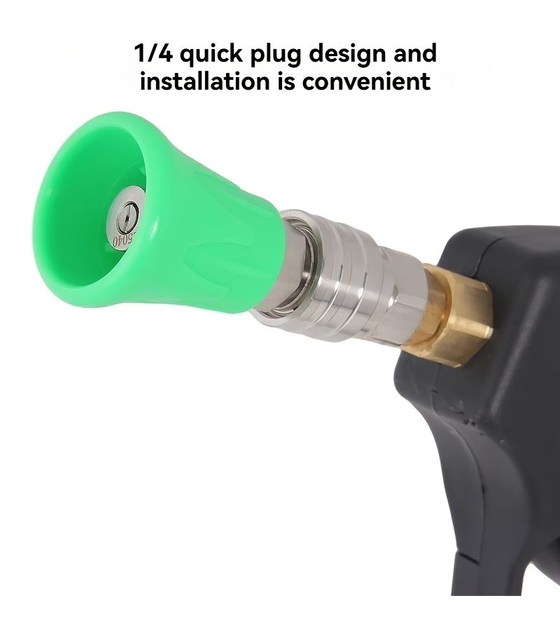 1 4 Inch Quick Connect Pressure Washer Nozzles Orange Green Color Coded Anti Splash Fan Spray Jet - Image 4