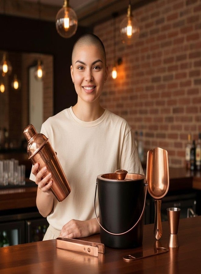 nooks Ice Bucket with Ice Scope, Ice Tong,Opener,Peg Measure and with Cocktail Shaker (750ml) | Great bar Tools for Home bar Accessories, Mini bar, Wine Large for bar_(of 1.5 Litre) - Image 1
