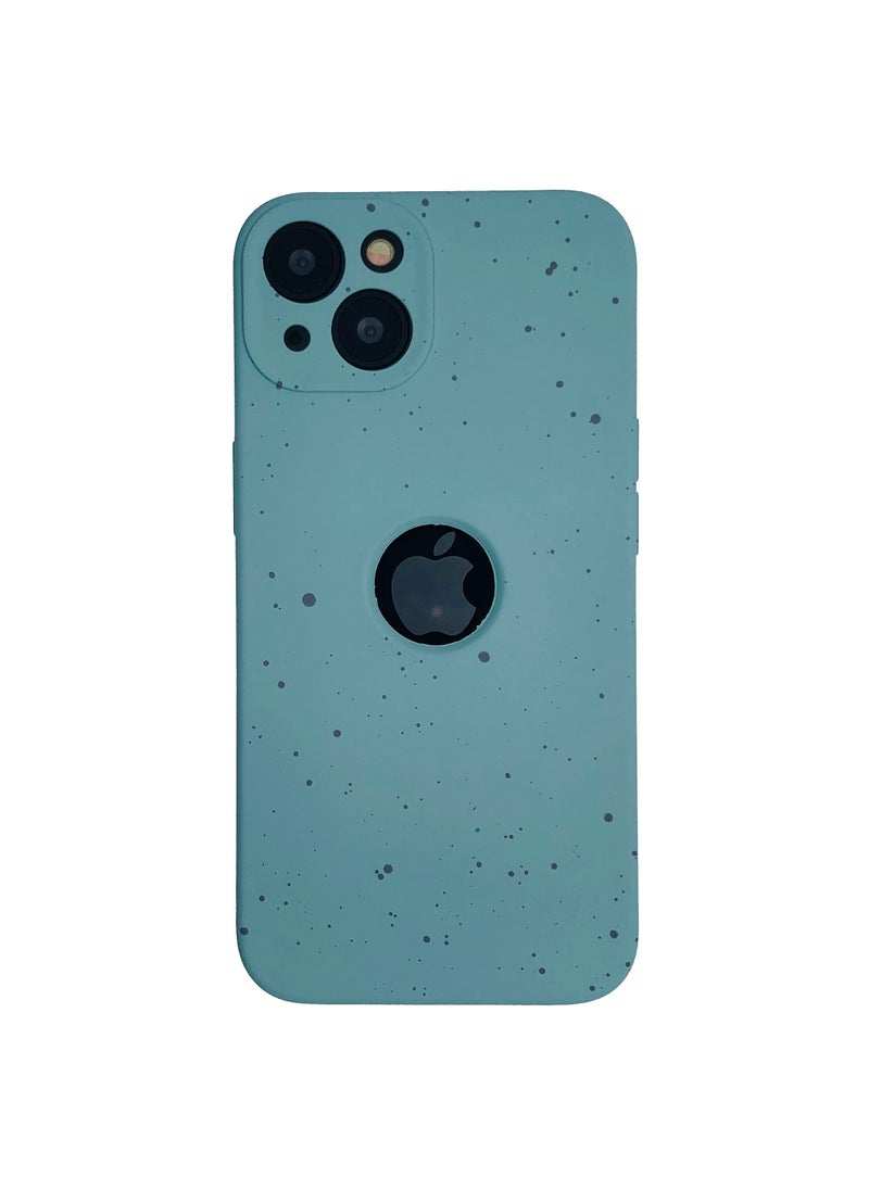 LEEKA - iPhone 13 New Dotted Design Glow Feel PKK Silicone Case for iPhone 13 Light Blue - Image 1