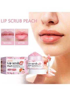 EELHOE Lip Scrub - Lip Scrubs Exfoliator And Moisturizer With Lip Brush - Natural Gentle Lip Treatment - Peach Sugar Lip Scrub For Dry - Cracked And Dark Lips  - Image 1