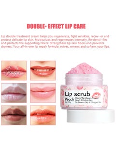 EELHOE Lip Scrub - Lip Scrubs Exfoliator And Moisturizer With Lip Brush - Natural Gentle Lip Treatment - Peach Sugar Lip Scrub For Dry - Cracked And Dark Lips  - Image 5