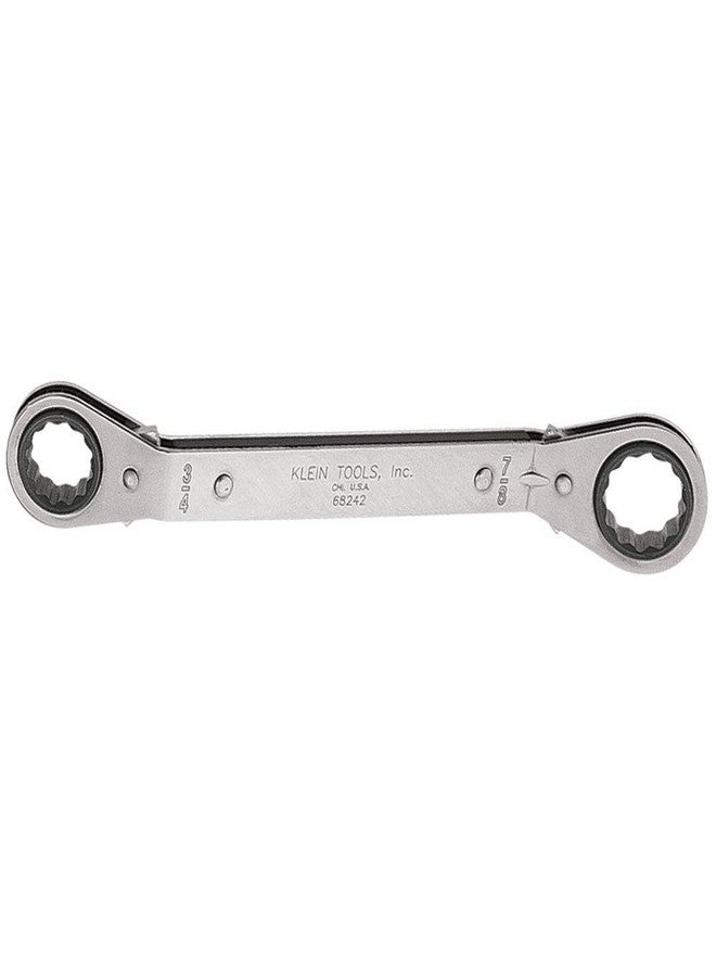 Klein Tools 68242 Ratcheting Offset Box Wrench, Made in USA, 3/4-Inch by 7/8-Inch, Fully Reversible - Image 1