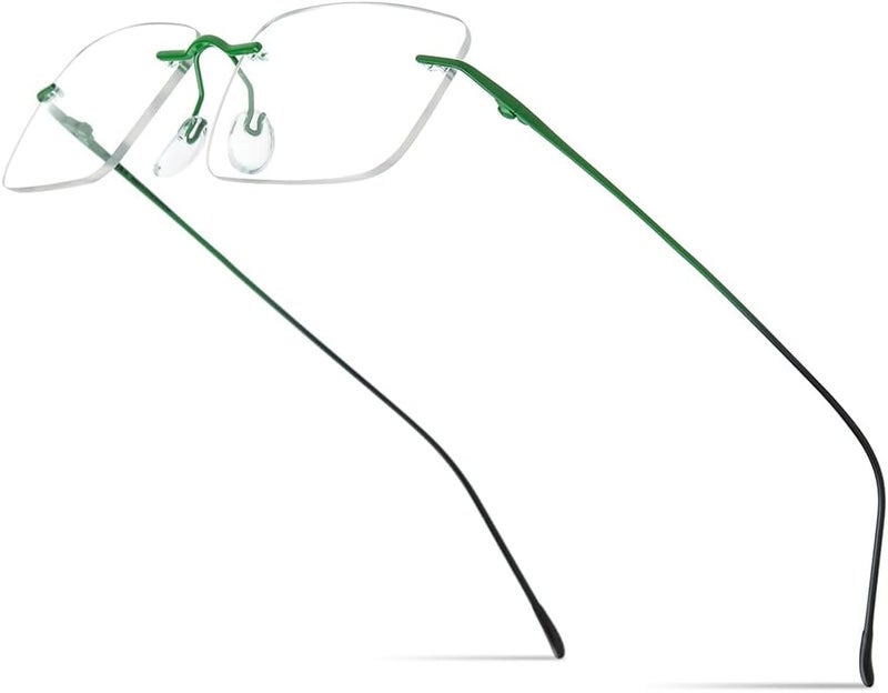 FONEX إطار نظارات تيتانيوم، نظارات بصرية بدون إطار للرجال والنساء F85634 - Image 1