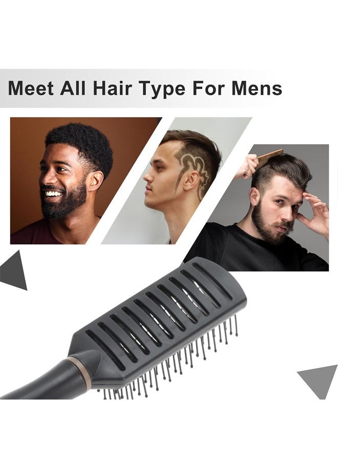 Vented Hair Brush - Styling Brush with Ball-Tipped Bristles for Blow Drying Wet, Short, Curly or Straight Hair - Men and Women - Black - Image 3