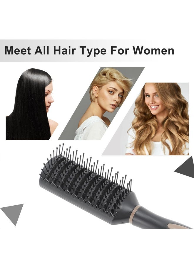 Vented Hair Brush - Styling Brush with Ball-Tipped Bristles for Blow Drying Wet, Short, Curly or Straight Hair - Men and Women - Black - Image 2