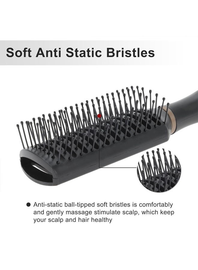 Vented Hair Brush - Styling Brush with Ball-Tipped Bristles for Blow Drying Wet, Short, Curly or Straight Hair - Men and Women - Black - Image 4