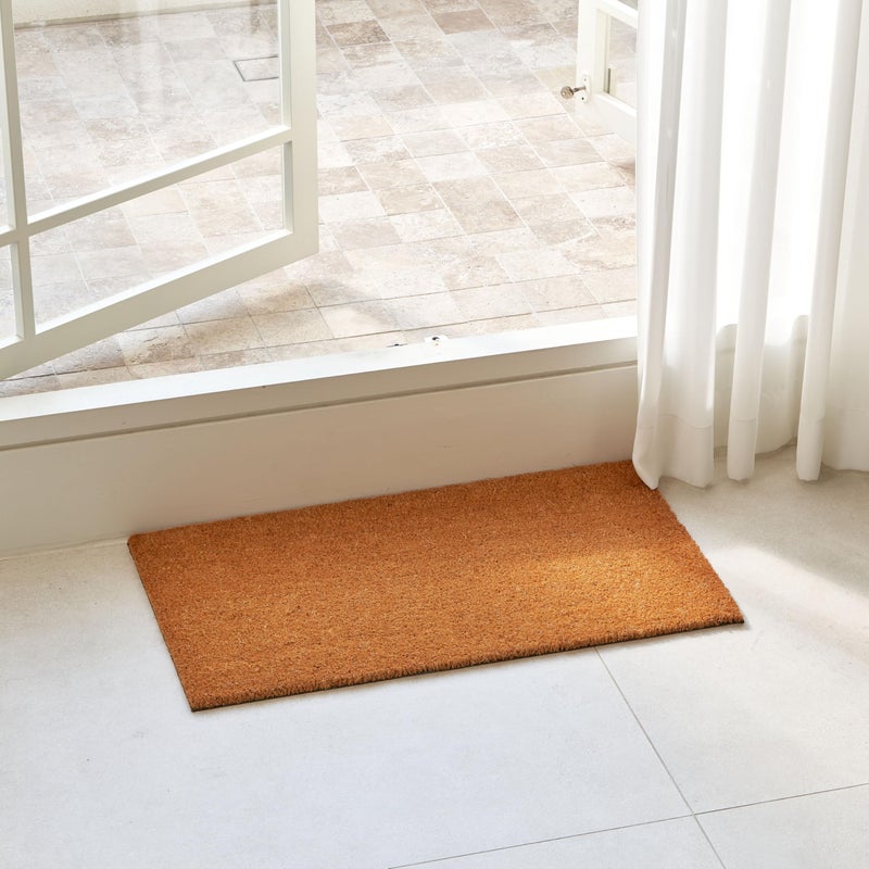 KANKUN Coco Coir Door Mat with Heavy Duty Backing, Welcome Doormat (17" x 30"), Doormat Entrance (Plain - 1Pack) - Image 2