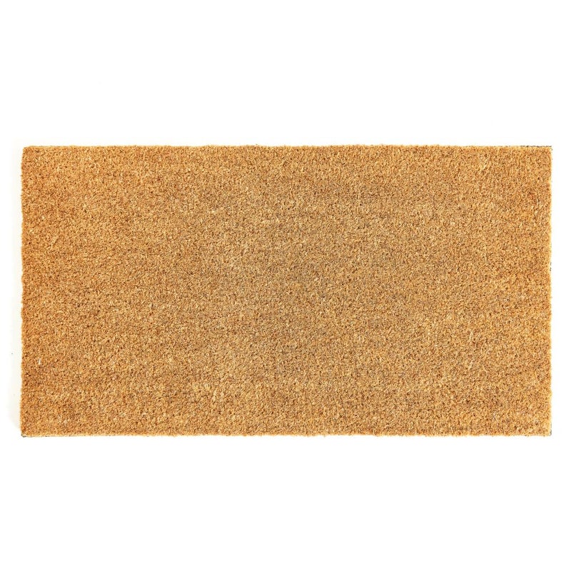 KANKUN Coco Coir Door Mat with Heavy Duty Backing, Welcome Doormat (17" x 30"), Doormat Entrance (Plain - 1Pack) - Image 1
