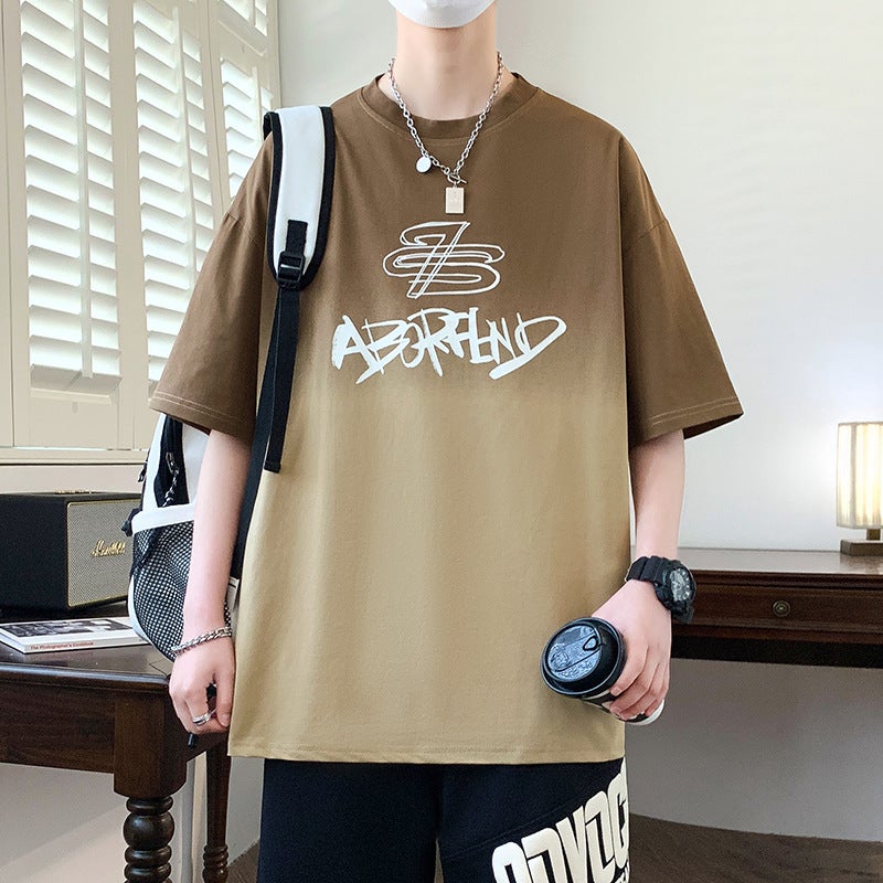 Summer Cotton Short-Sleeved T-Shirt Boys 12-15 Years Old Teenagers Junior High School Students 13 Trendy Half-Sleeved 14 Summer Top 16 - Image 1